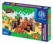 Zestaw klocków magnetycznych AstraFun Pixel One Lava - 96 el.